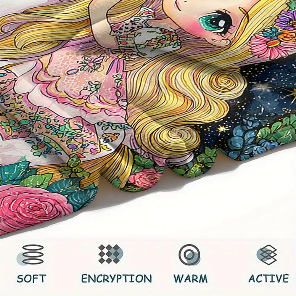Genie Print Flannel Blanket, High Quality Comfortable for All Seasons, Home Decor, Warmth and Comfort, Perfect for Christmas Gifts