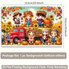 2D Whimsical Autumn Harvest Kids Photography Background