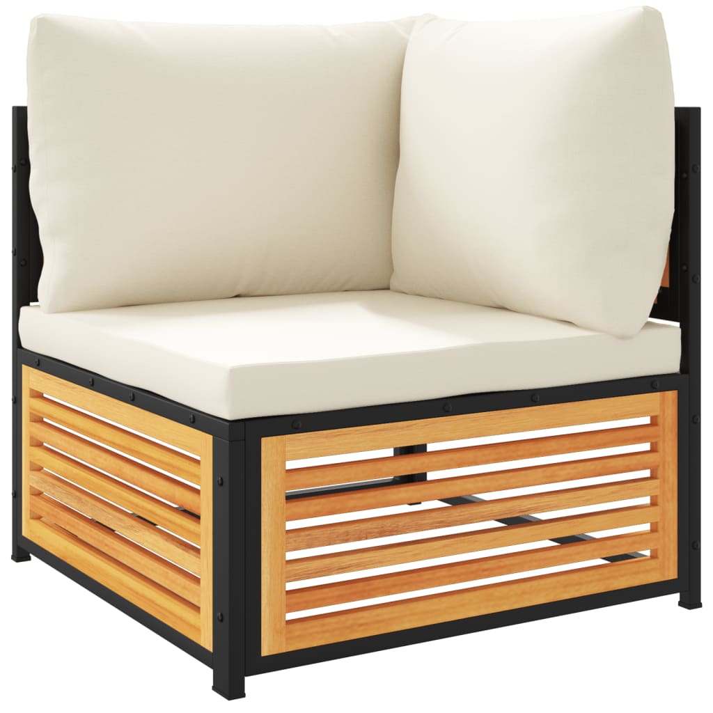 2 Piece Garden Sofa Set with Cushions Solid Acacia Wood