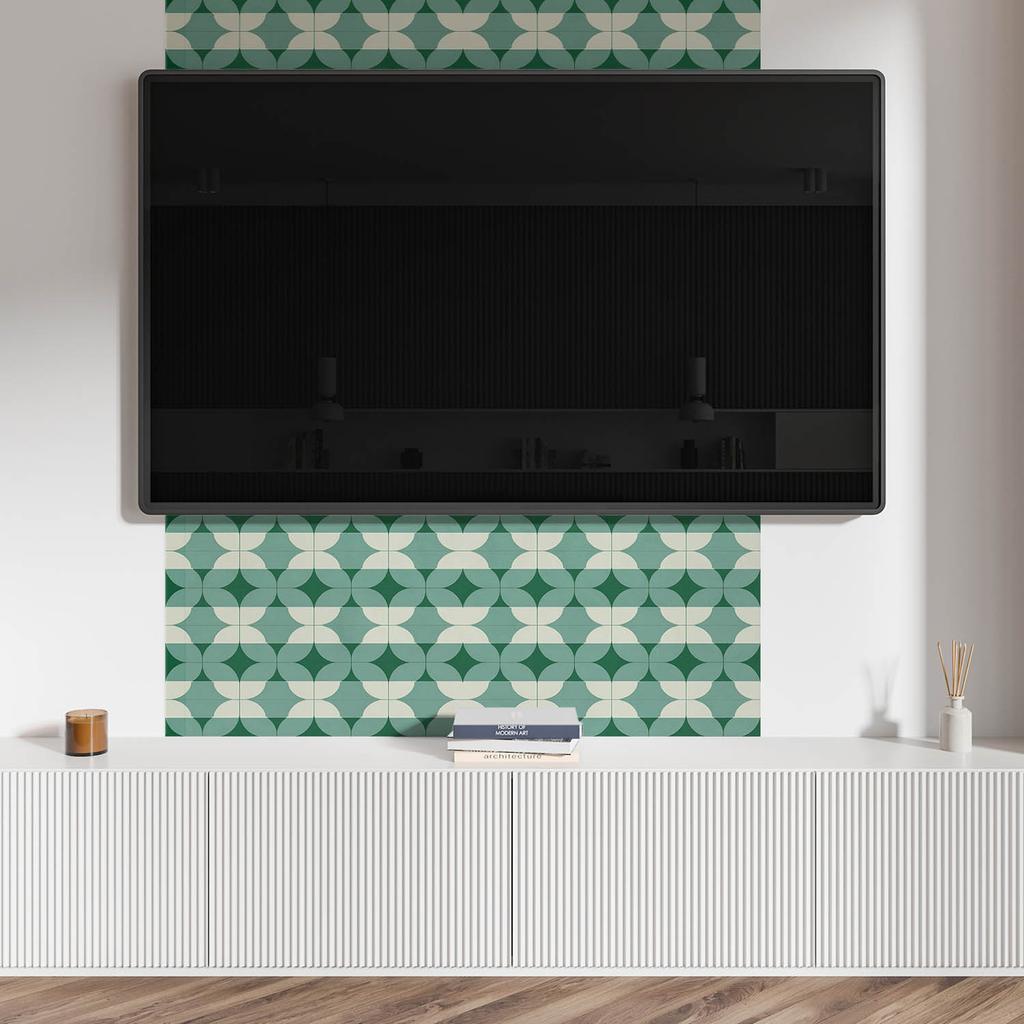Dekoracyjny Panel Winylowy Podłogowy 120X60 Cm Geometria Falistych Kształtów