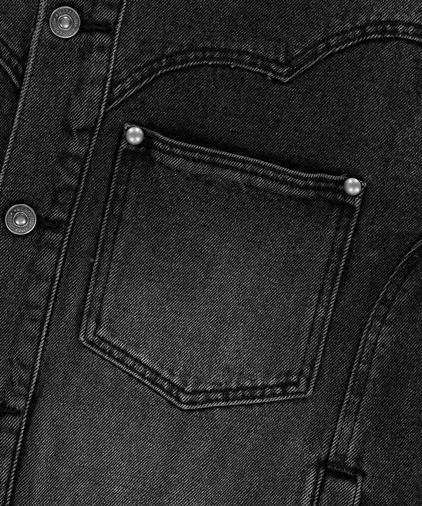 Mahagrid Western Denim Jacket Black(Mg2Efmd115A)