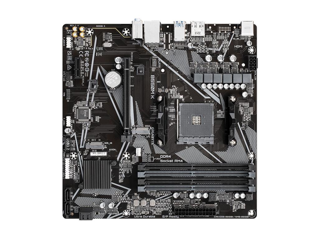 GIGABYTE B550M K Motherboard MicroATX [AMD B550 Chipset] MB6135