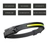 5 Modes Headlamp Rechargeable Waterproof Sensor Headlamp Suitable For Hiking & Camping