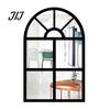 Arched Wall Mirror Stickers Window Decor, Wooden Frame Acrylic Fake Mirror, Minimalist Arch Self-Adhesive Windowpane Sticker for Living Room