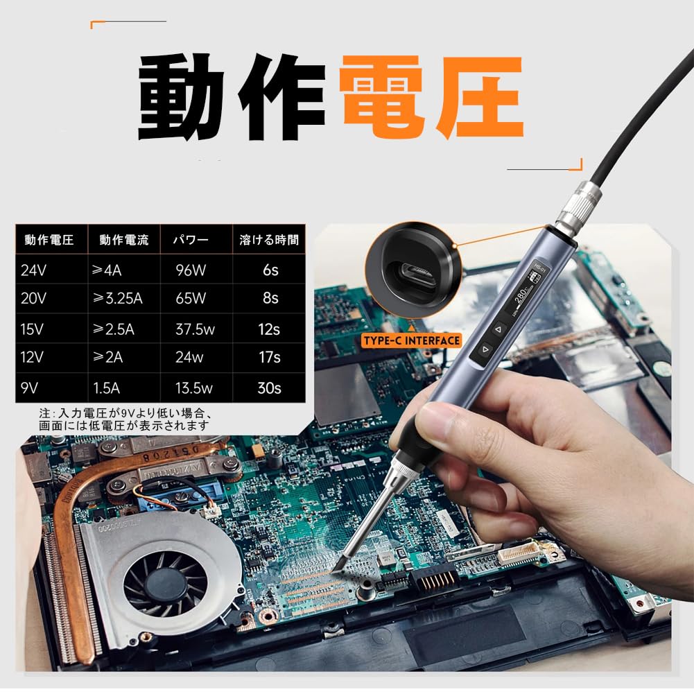 Soldering Iron USB Electric Soldering Iron with Adjustable Welding Tool for and Electrical Fast Large Screen Kit, Temperature, Electronics, DIY, DIY,