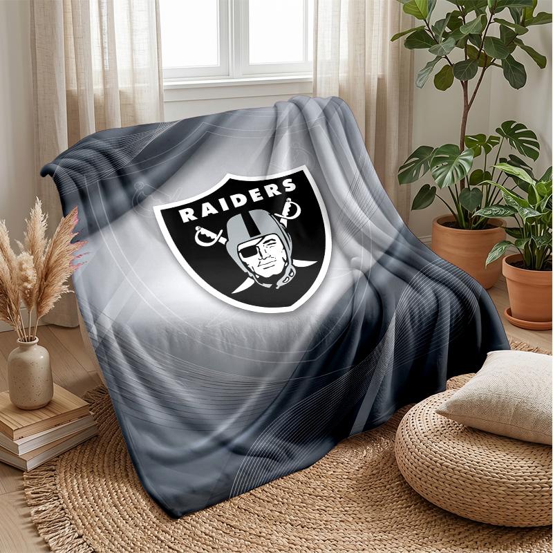 Coperta in Flanella Pile Las Vegas Raiders Coperta Calda e Accogliente per Divano Letto Viaggio Uso Stagionale