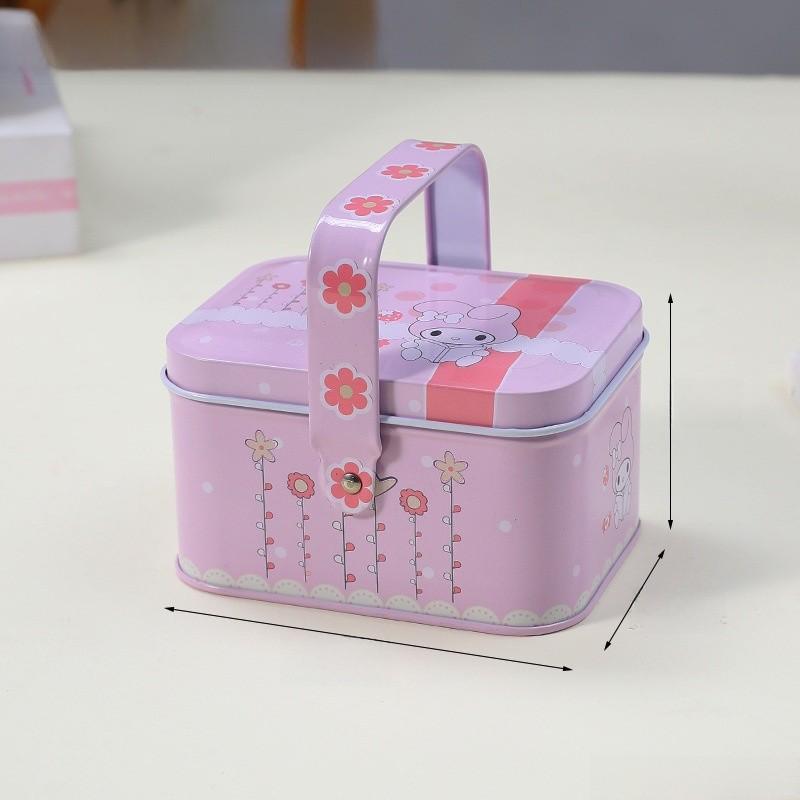 

Cute Metal Candy Storage Box With Handle For Living Room Bedroom Office Decor Rabbit