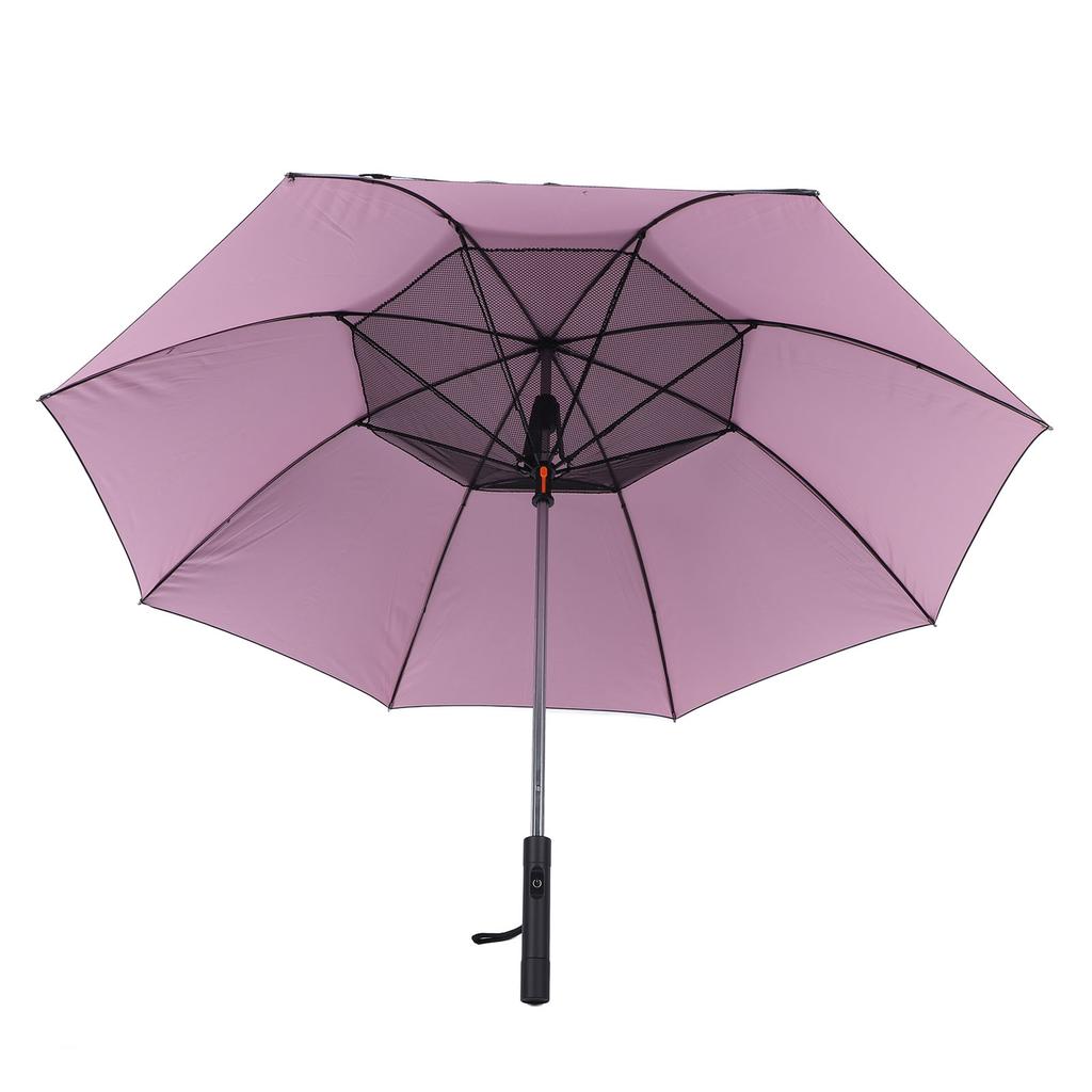 Sun and Rain Umbrella 90cm Length USB Interface Portable UV Sun Umbrella with 3000mah Cooling Fan