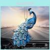 Peacock Animal Series Car Ornament Cross-border New Product Home Decoration For Christmas Tree Acrylic Material