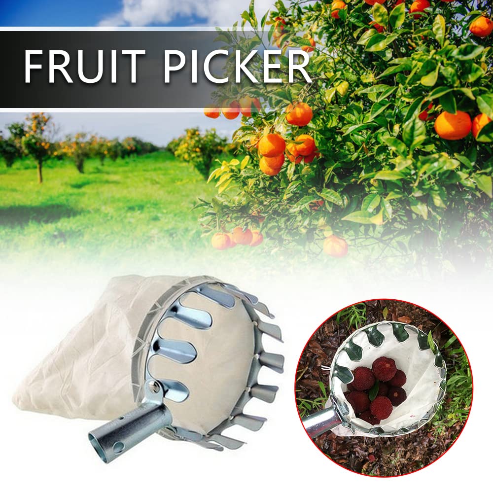 Ergonomic Fruit Picker Effective Metal Manual Anti-rust Picking Tool for Garden