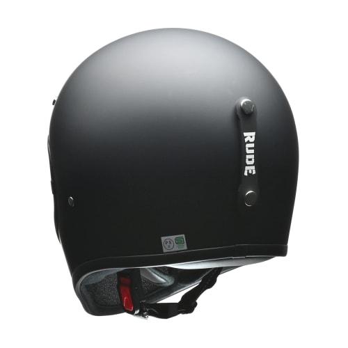 LEAD Motorcycle Full Face Scrambler Helmet RUDE Matte Black Free Size (Less than 57-60cm)
