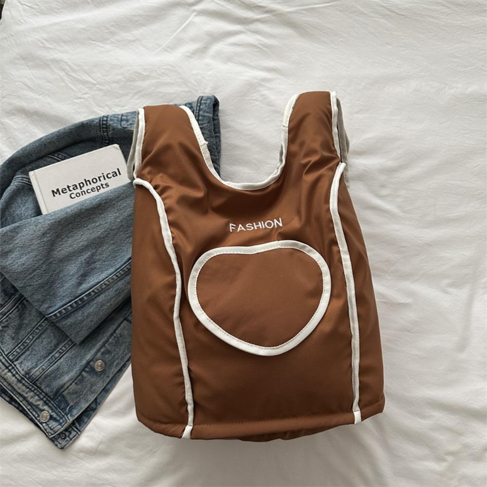 

Вышивка букв Любовь Жилет Рюкзак Нейлоновая Сумка через плечо Подарок Студенты Школьная сумка На открытом воздухе коричневый