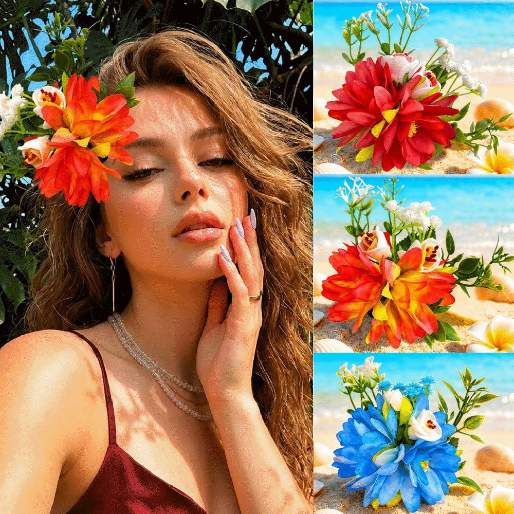 Fresh Sweet Floral Hair Clips Versatile Colorful Flower Hairpin Fashion Side Clip Women Girls