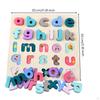 Wooden Letter Puzzle Educational Lowercase Developmental Toy for Young Children,