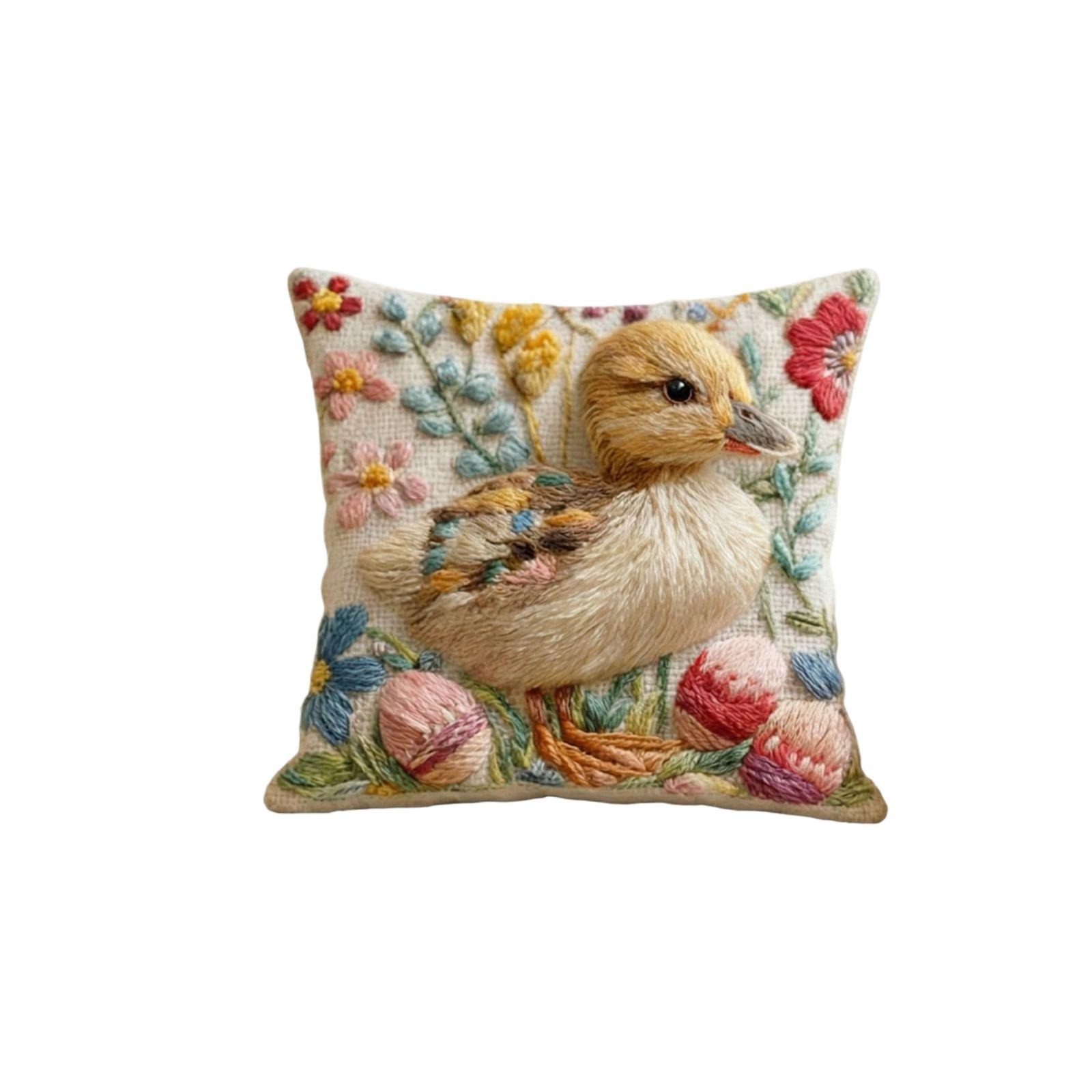 Easter Pillow Cover Living Room Decoration Sofa Pillow Cover Bedhead Cushion (excluding Core) One Size