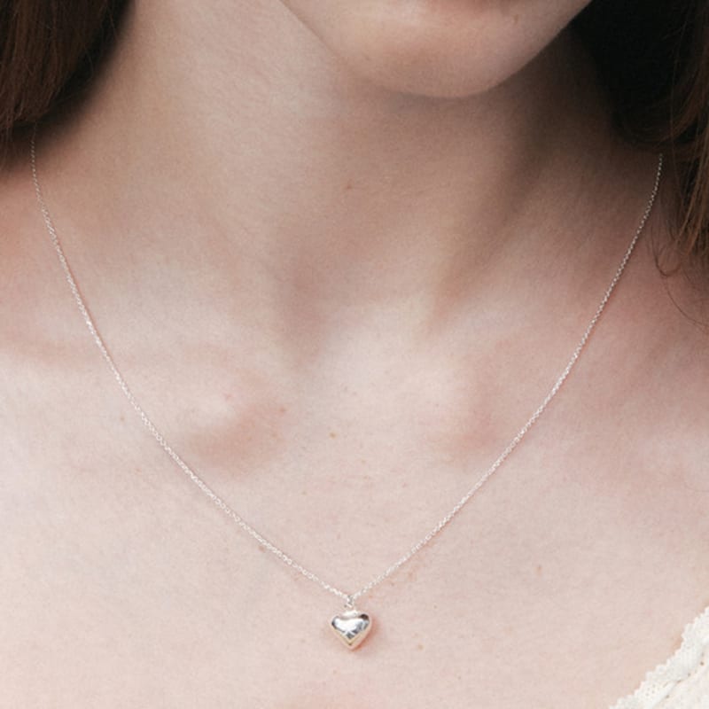 

ENGBROX baby heart ribbon necklace silver