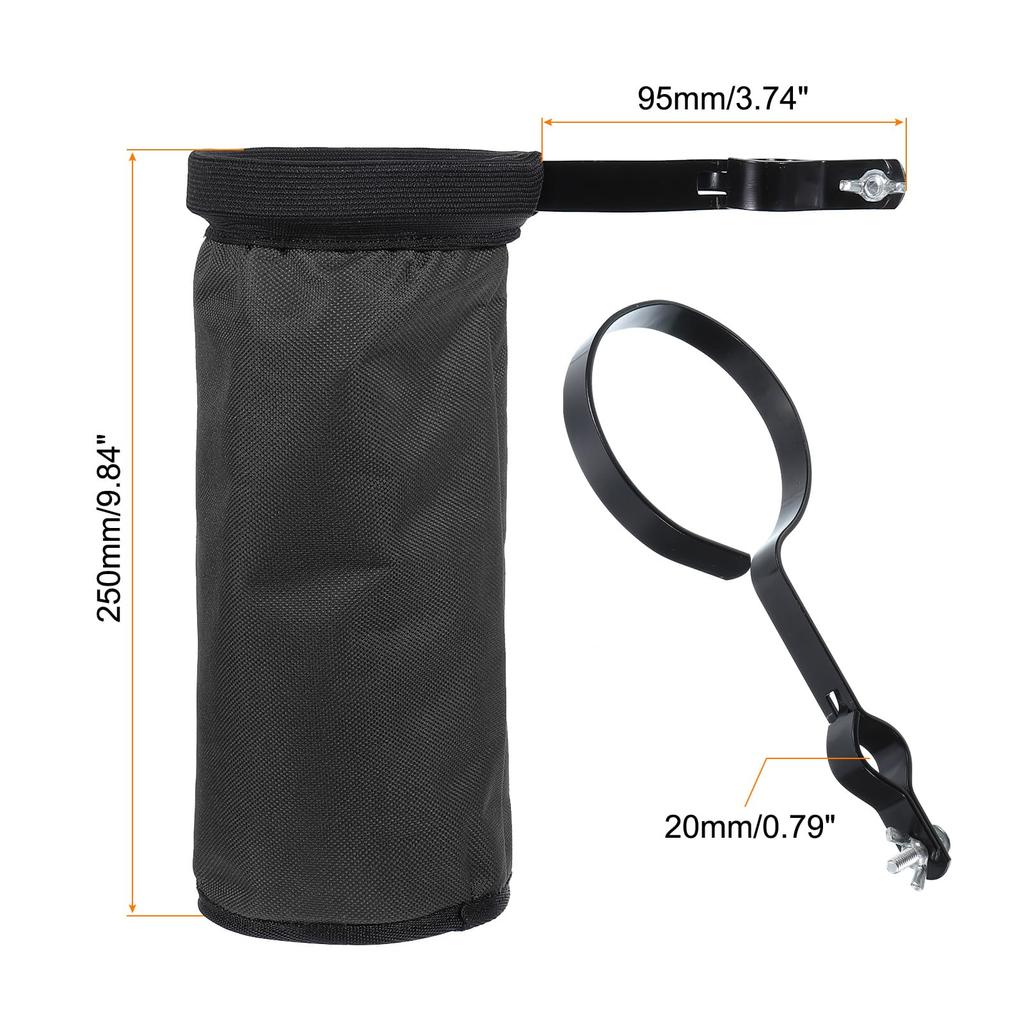 Uxcell Drumstick-Halter, Drumstick-Tasche, Behälter, Tasche, Klemme, abnehmbare Tasche, Schwarz