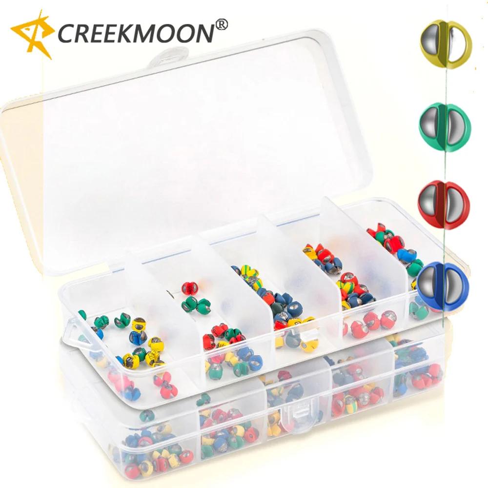 50Pcs Fishing Weight Sinkers with Rubber NOT HURT Line Split Shot Sinkers Quick Claw Sinkers Worm Easy Removal with Box Colorful