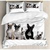 French Bulldog Duvet Cover Set Cute Animal Modern Decorative 3 Piece Bedding Set With 2 Pillowcase Dog Pattern Comforter Covers