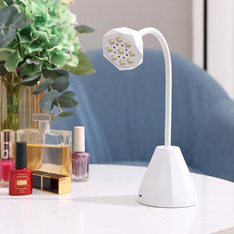 Portable Rechargeable 36W Nail Lamp - Quick Dry Lotus Lamp for Adhesive Nail Tips