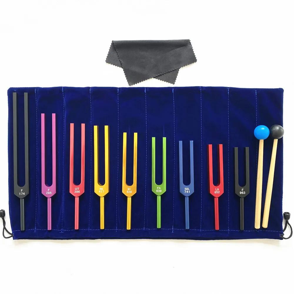 Colorful Tuning Fork Set Aluminum Alloy Percussion Instruments Healing Professional Medical Tuning Forks