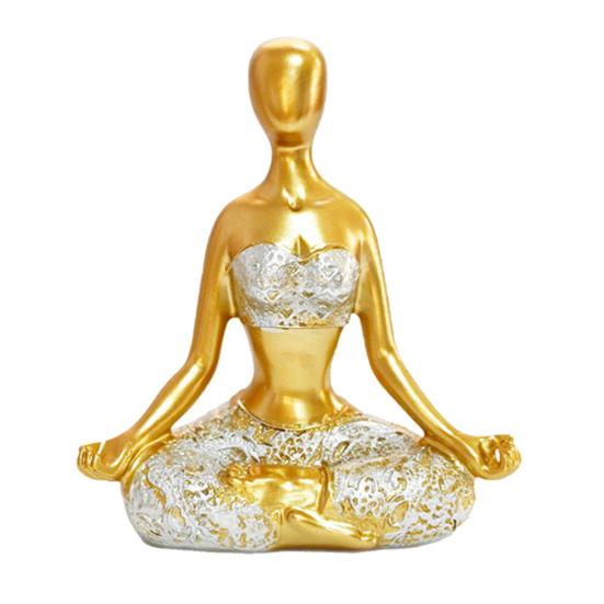Meditation Lady Statue Modern Yoga Pose Women Figurine Zen Meditation A
