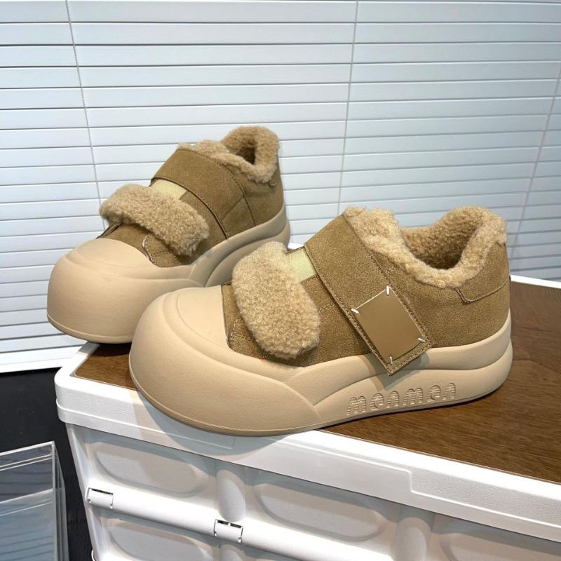 

женские зимние бархатные ботинки на толстой подошве, новые женские кожаные спортивные хлопковые ботинки для улицы, чтобы согреться 39