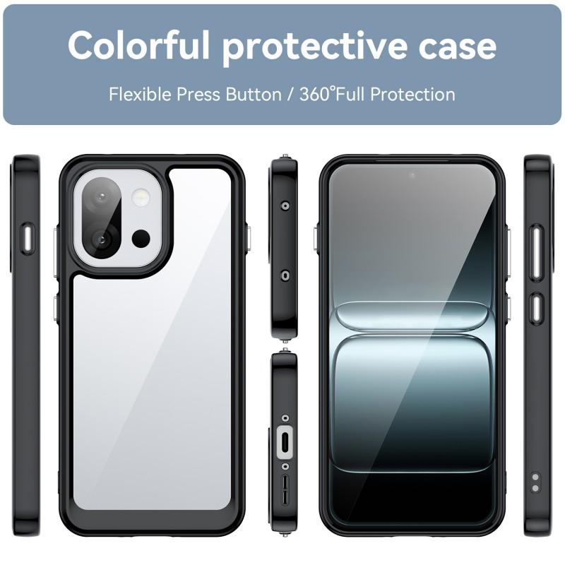 For OnePlus 13T 5G Phone Case WANLONFENG XC Series TPU Acrylic Cover with Tempered Glass (Big Lens Hole)