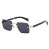 Popular frameless square sunglasses European and American fashion trend sunglasses gradually change color sunscreen sunglasses