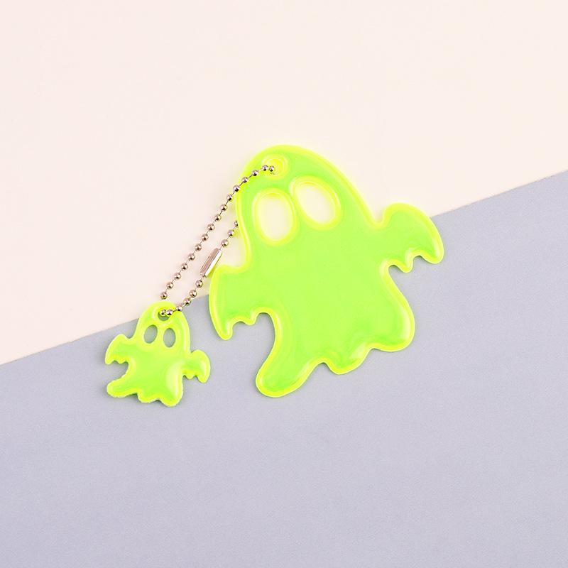 Ghost Double-Sided Reflective PVC Keychain for Night Safety and Cycling