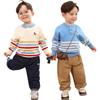 LUSON Baby Boy Retro Striped Cotton Sweater