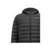 Emporio Armani EA7 FW23 Solid Color Letter Logo Printed Hooded Zipper Long Sleeve Down Jacket Men Outerwear Black 6RPB16-PN5ZZ-1200