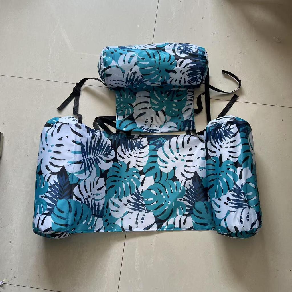 Doppelnutzungs-Schwimmliege: Faltbare Hängematte, Netzrückenlehne & Sofa