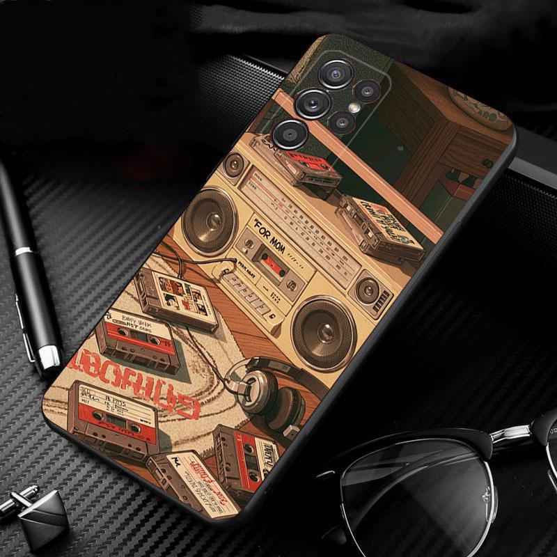 

Phone Case For Samsung Galaxy S26 S25 S24 S23 S22 S21 Ultra S24 S23 S22 S21 S25 Plus S24 FE Retro Cassette Tape S23
