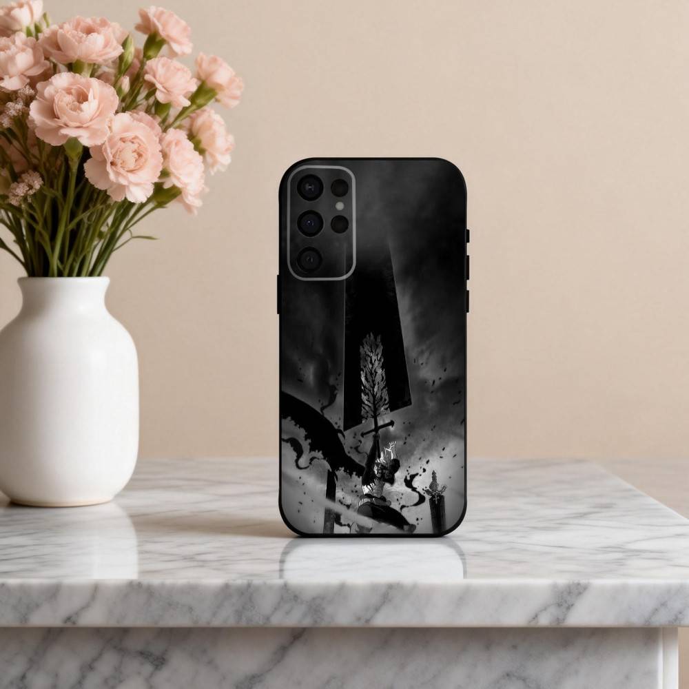 Anime Cool A-Asta B-Black C-Clover  Phone Case For Samsung S25,24,23,22,30,21,10,9,Ultra,Plus,Lite,FE,4,5 G Soft Black Case