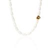 Shertz Ugly Freshwater Pearl Bumpy Stone Necklace (24k Gold Plated)