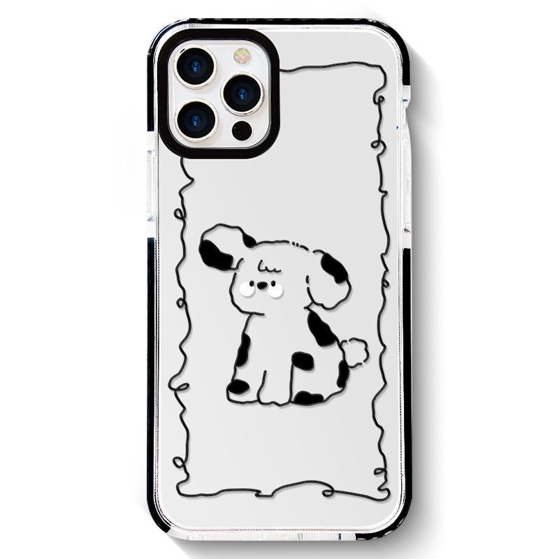 

Zhitai Силиконовый мультяшный чехол для iPhone 16 Pro Max - Черный двухцветный защитный чехол для моделей 14 Pro, 15, 11 iPhone 16 Pro Max