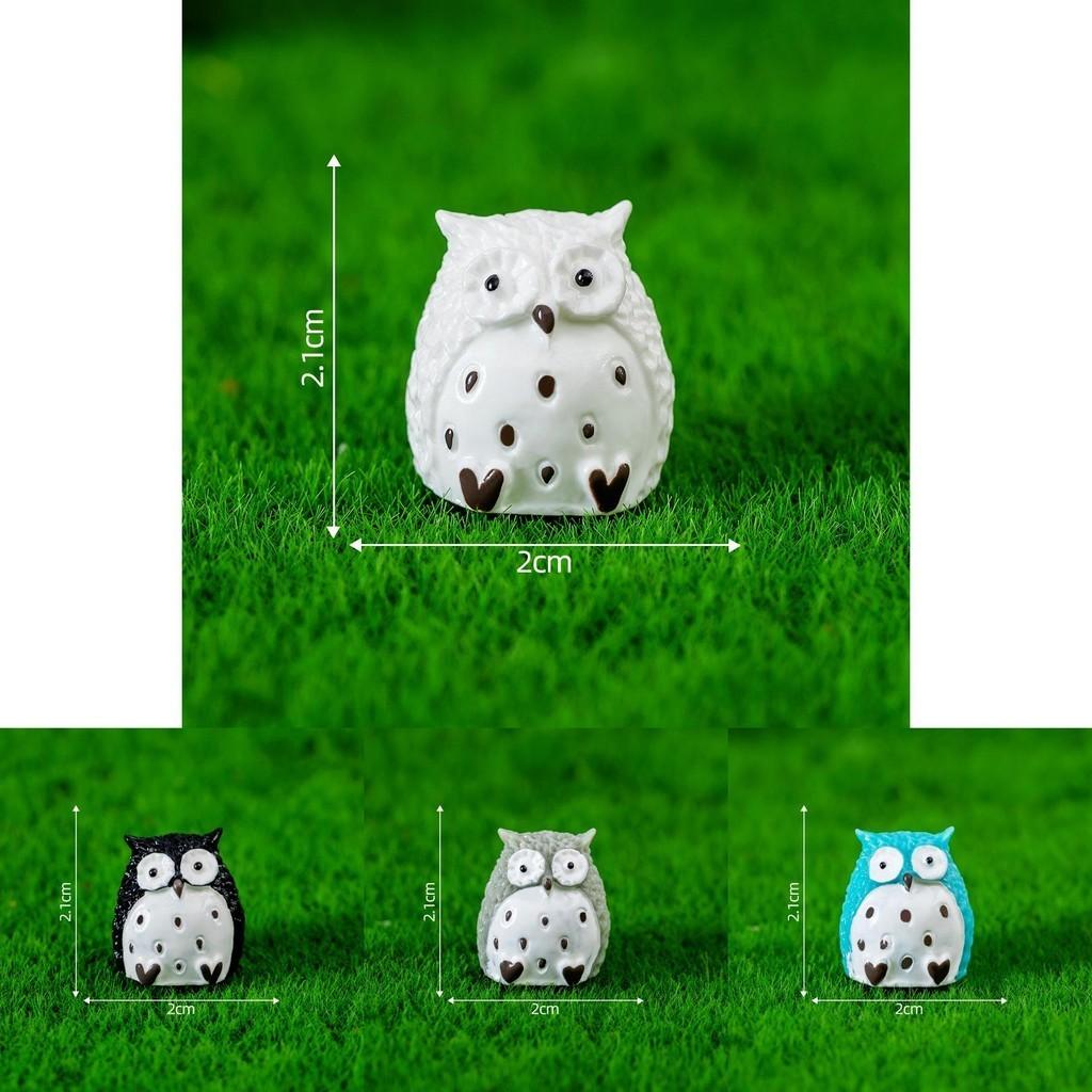 Large Resin Owl Figurine Cute Cartoon Animal Decor Ideal For Diy Garden Miniature