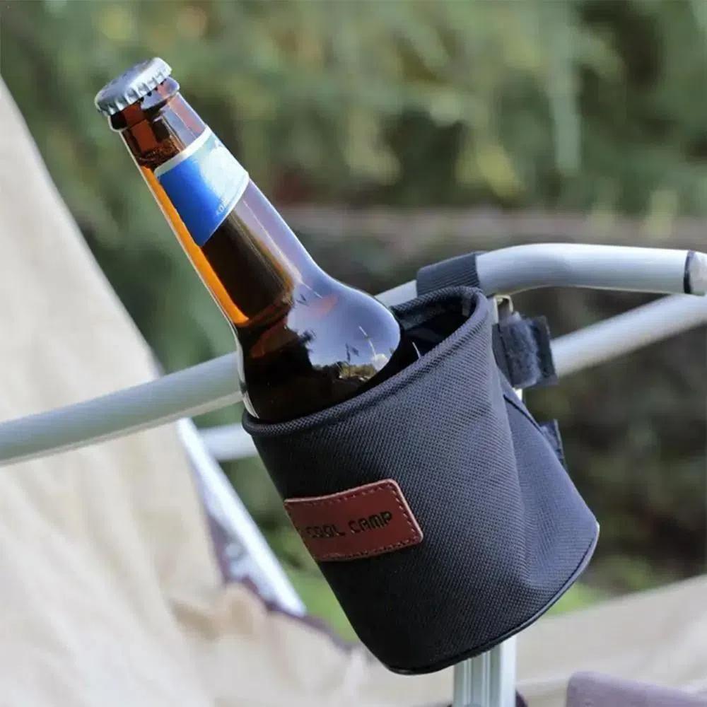 New 1PC Camping Chair Cup Holder Portable Foldable Beach Chair Accessory Spill Prevention Adjustable Water Bottle Holder