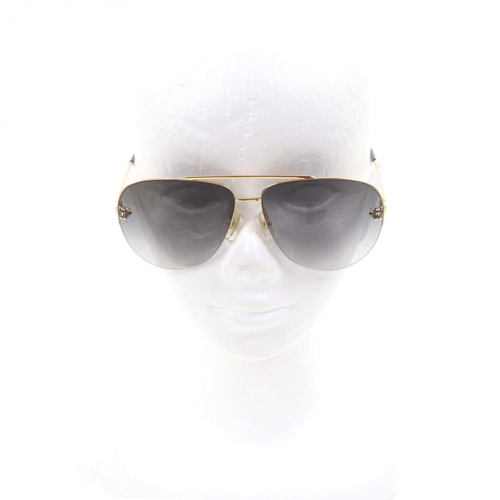 Great Cartier Sunglasses PANTHERE De Cartier Teardrop Aviator Gold Mens Used