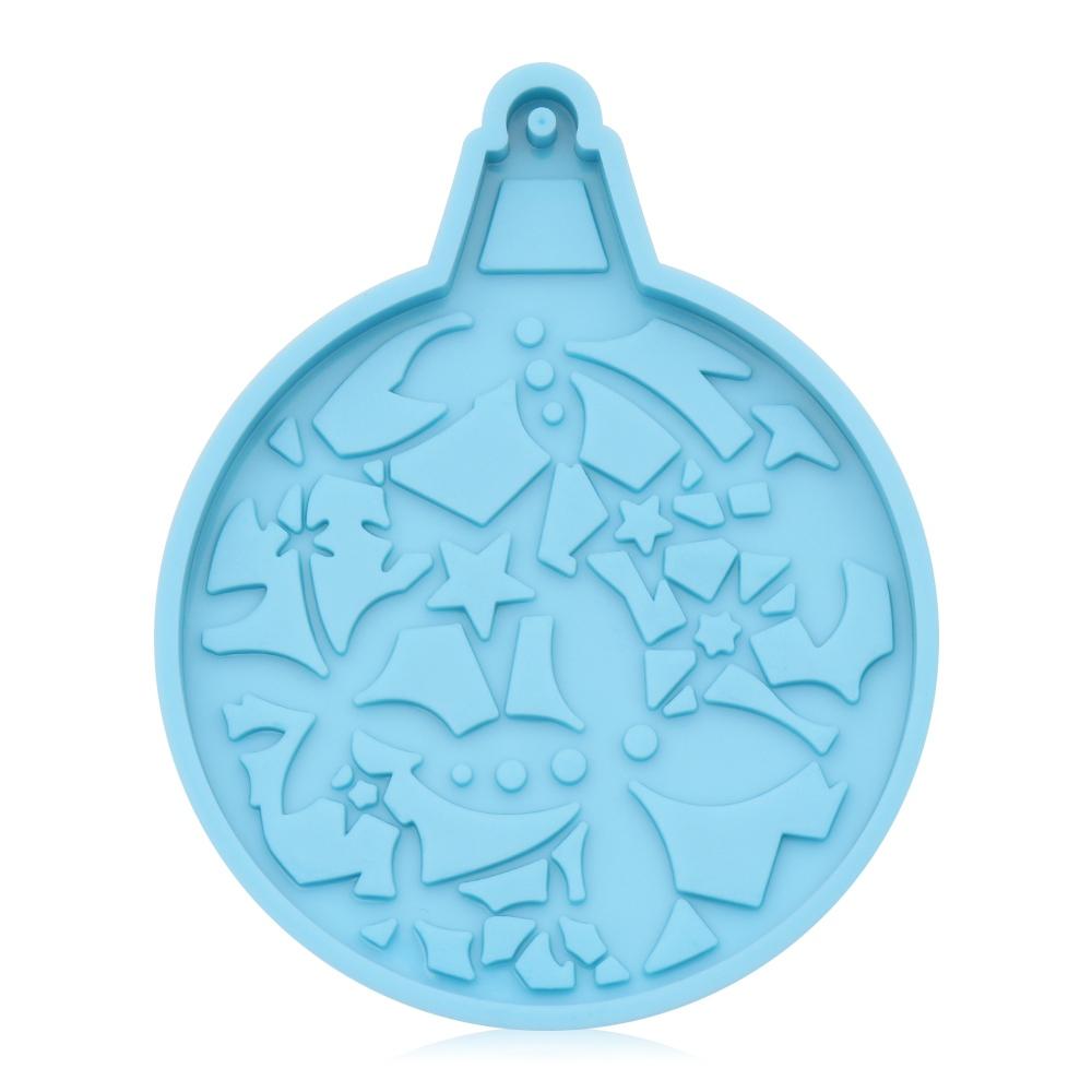 Christmas Silicone Mold Xtmas Tree Hanging Tags Keychain Pendant Mold Santa Claus Elk Resin Craft Mold Candy Chocolate Cake Tool