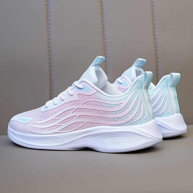 Sneakers Women's running shoes Shock absorption Lightweight soft sole Comfortable 2025 New gym special fitness shoes Junior high school students