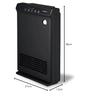 Doshisha Ceramic Heater, High Airflow, with Motion Sensor, Microcomputer Control, Black, Pieria