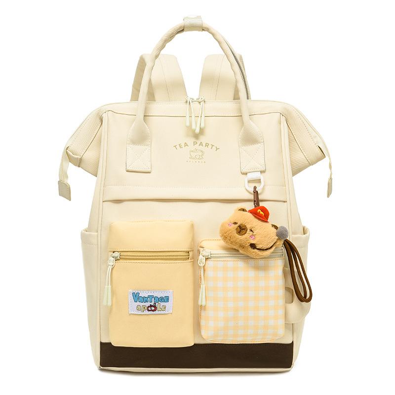 Schulranzen für Mittelschülerinnen Damenrucksack mit großem Fassungsvermögen Karorucksack Reiserucksack