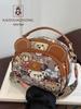 Hello Kitty 25th Anniversary Women's Color Block Crossbody Bag with Cute Bear Design