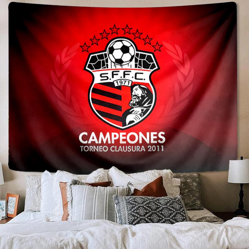 1PC Santos Futebol Emblem Tapestry, Unique Design Tapestry, Wall Decor for Bedroom,Livingroom, Playroom,Heartwarming Fan Holiday Gifts