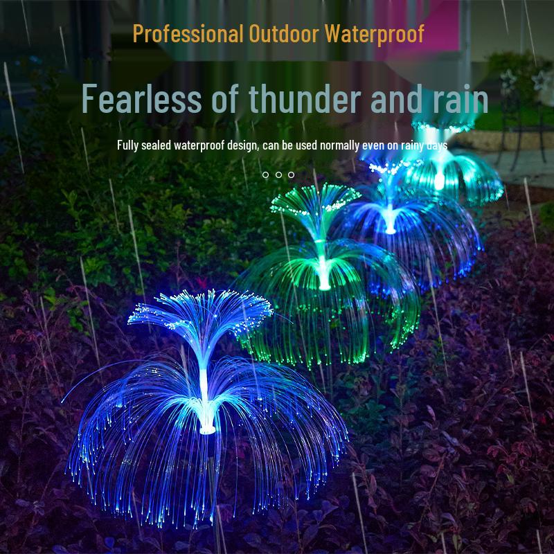 Waterproof Outdoor LED Solar Jellyfish Lamp for Courtyard Decoration
