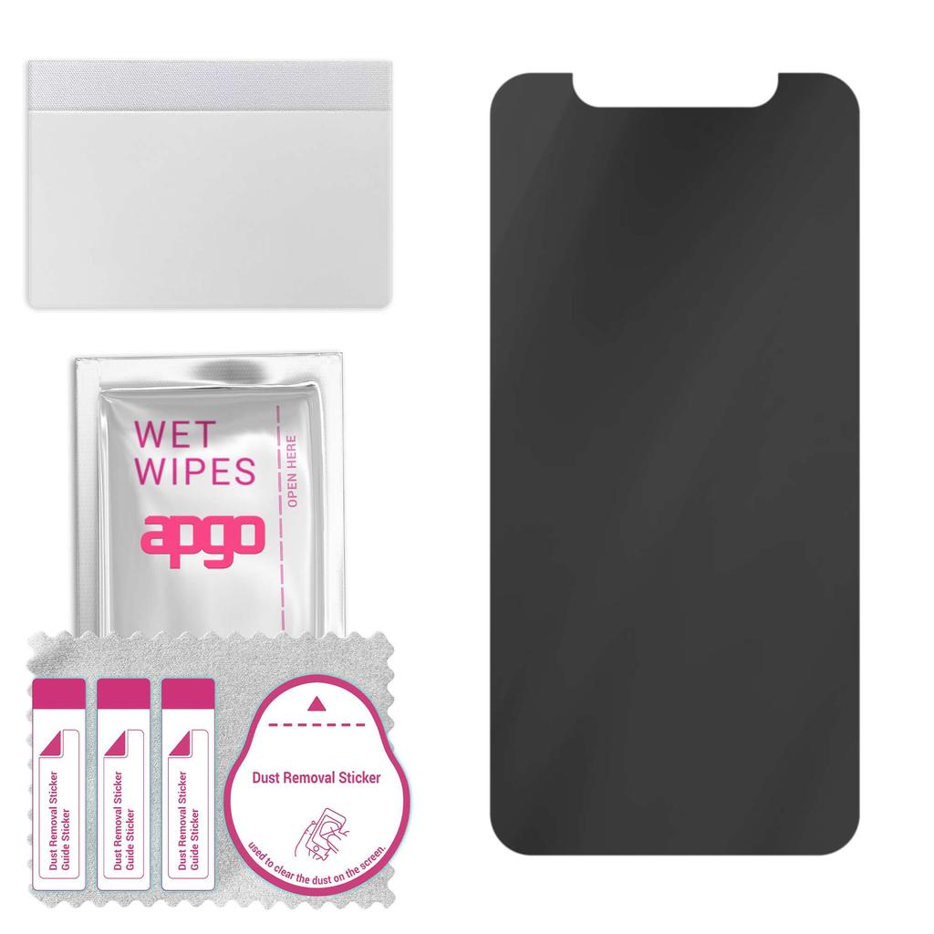 apgo Privacy Matte Hybrid protective glass compatible with Xiaomi Mi 9 Explorer, flexible nano glass, great replacement for tempered glass, scratch-re