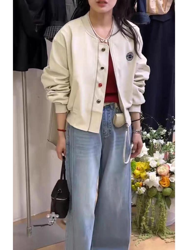 2025 Trendy Women's Casual Baseball Jacket - High-End, Age-Reducing, Stylish Short Coat for Spring/Autumn