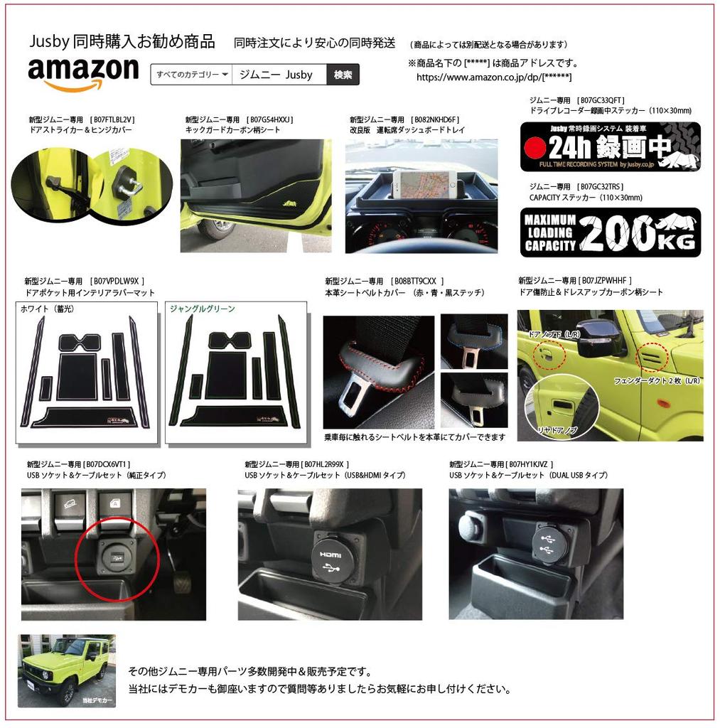Suzuki New Jimny JB64/JB74 Carbon Pattern Door Striker Cover & Hinge Cover Set Dress Up Parts Car Accessories